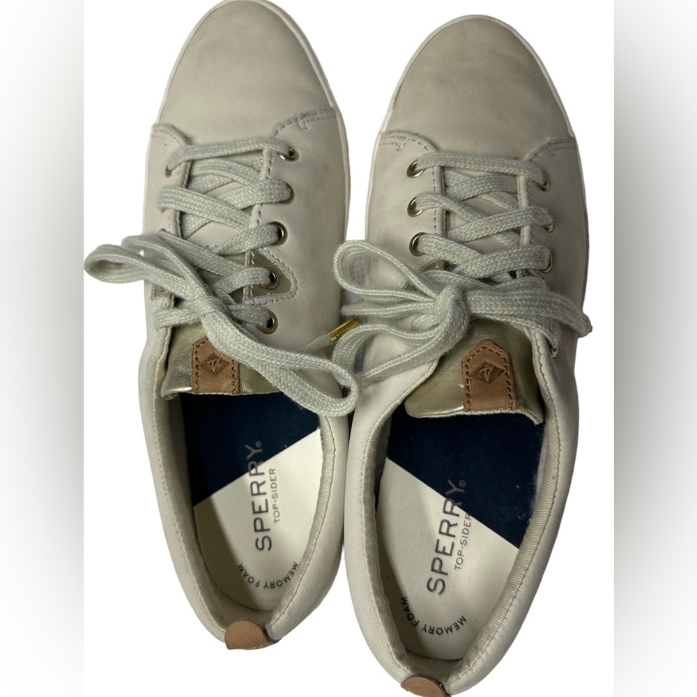 Sperry Top-Sider‎ Womens Captains Sneakers Beige STS83879 Size 8